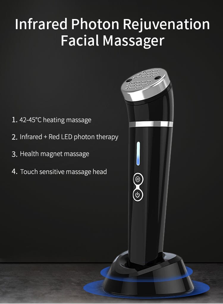 ANTI AGING FACIAL MASSAGER WITH HOT COMPRESS ANTI AGING SKIN REJUVENATION RED INFRARED LIGHT - Professional Results for UK Clinics - Image 2