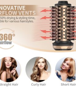 Alternative view of HAIR STRAIGHTENER 4 IN 1 HAIR BRUSH 1000W HAIR DRYER HOT AIR BRUSH COMB HAIR STRAIGHTENER STYLER VOLUMIZER HAIR STRAIGHTENER - Professional Results for UK Clinics