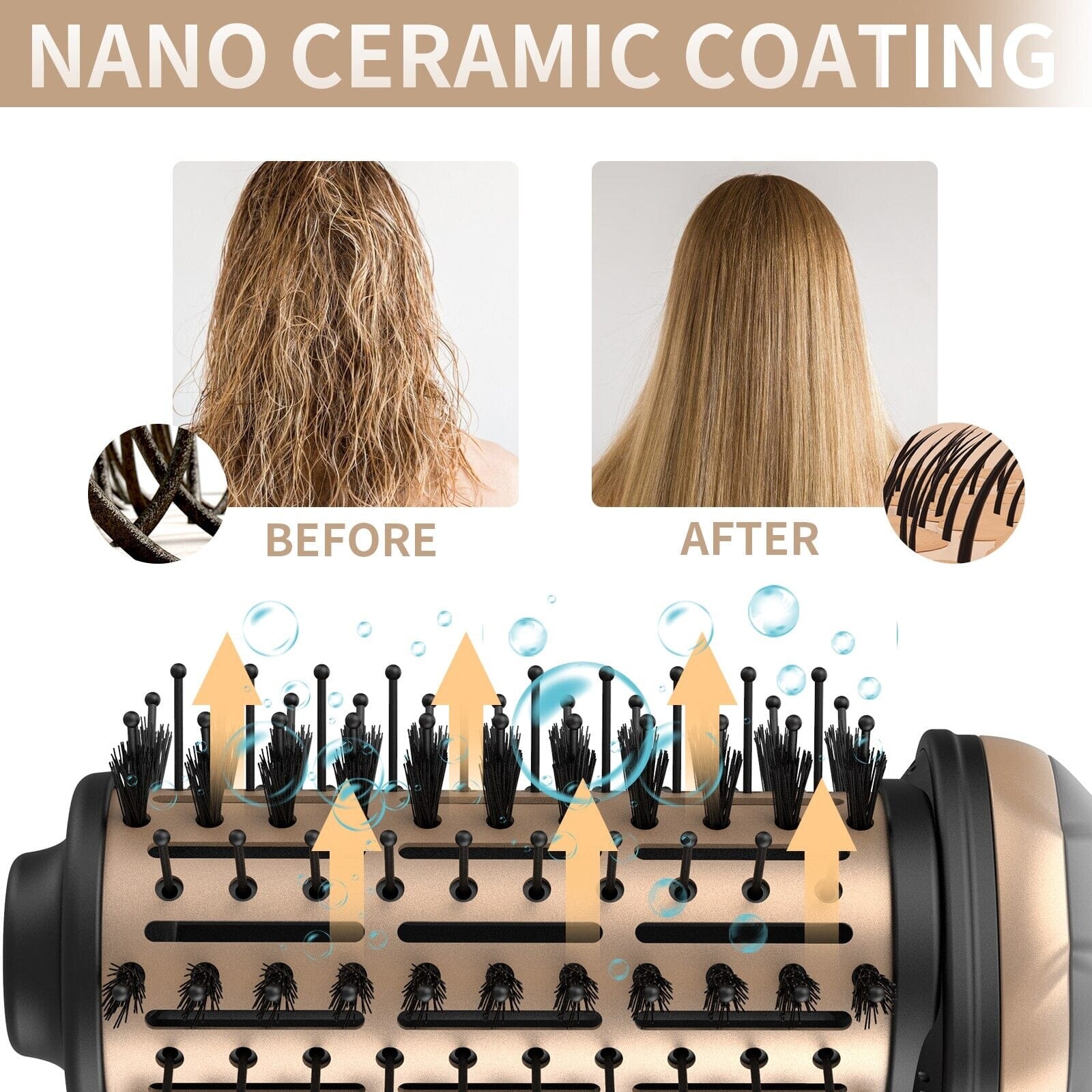HAIR STRAIGHTENER 4 IN 1 HAIR BRUSH 1000W HAIR DRYER HOT AIR BRUSH COMB HAIR STRAIGHTENER STYLER VOLUMIZER HAIR STRAIGHTENER - Professional Results for UK Clinics - Image 9