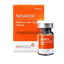 Novatox 100unit botulinum toxin vial and orange packaging box