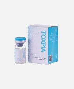 Toxpia 100 unit botulinum toxin vial and packaging box